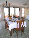 Breakfast table, overlooking the castle